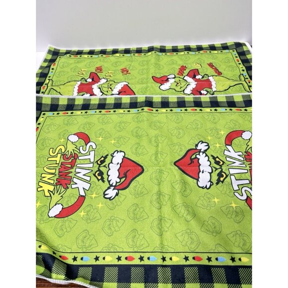 The Grinch Kitchen Dish Towels - Set of 2 Microfiber Christmas Festive Decor New - Picture 9 of 9